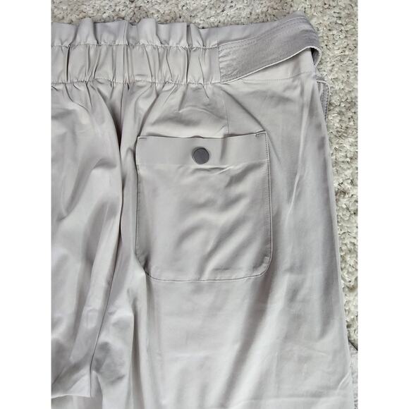 Athleta Womens Skyline II Pants Size 8 Beige Paperbag Tapered Belted Stretch - Picture 12 of 13